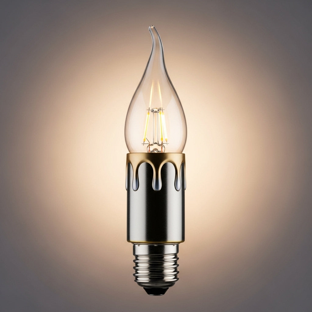 Three-color candle light bulb