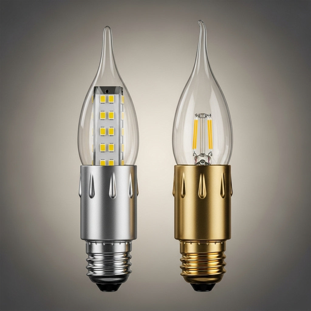 Three-color candle light bulb